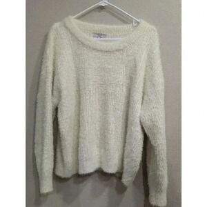 Cream Frnch Nadine crew neck Viscose blend sweater size M/L NWOT